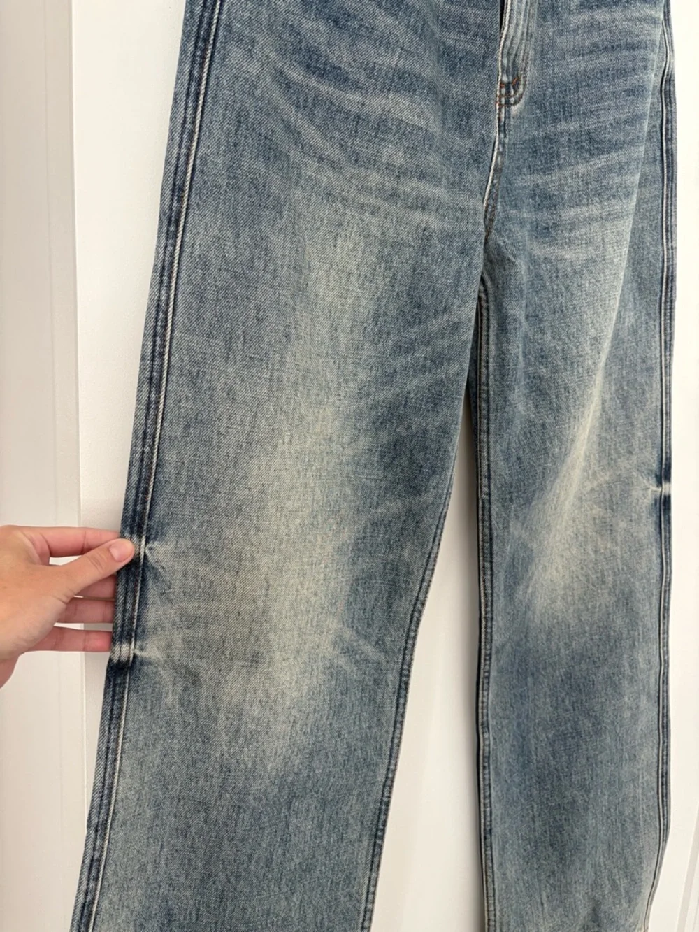 Celine High Rise Wide Leg Jeans Size M Blue Medium Wash by Hedi Slimane Waist 27 - Picture 14 of 14